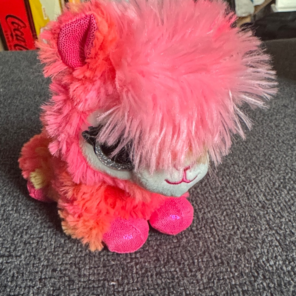 Coco Surprise Juno Llama Neon Plush Pink Orange
